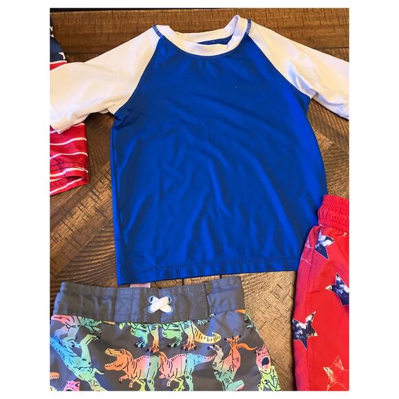 Boys Swim Lot Size 3T Cat & Jack Wonder Old Navy Trunks Rashguard Preowned - Picture 2 of 15